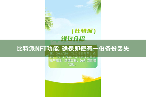 比特派NFT功能 确保即使有一份备份丢失