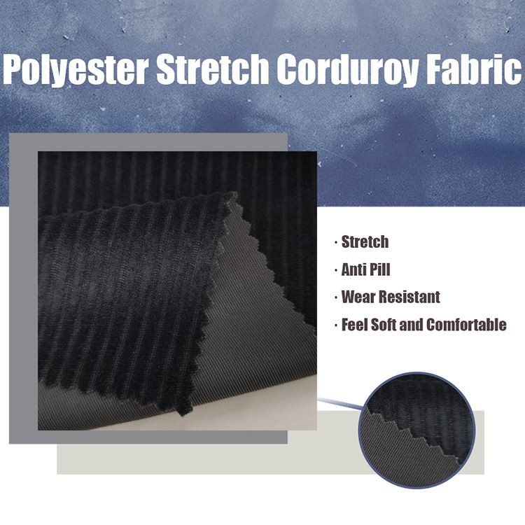 Polyester Spandex Corduroy Fabric