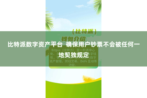 比特派数字资产平台  确保用户钞票不会被任何一地契独规定