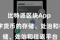 比特派区块App  行为数字货币的存储、处治和往返平台